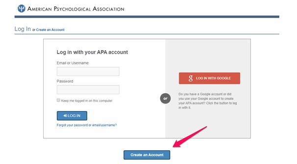 APA Login