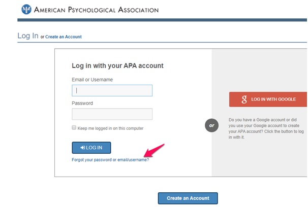 APA Login