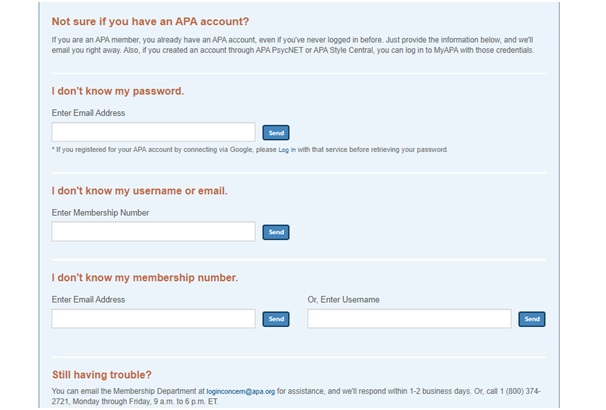 APA Login