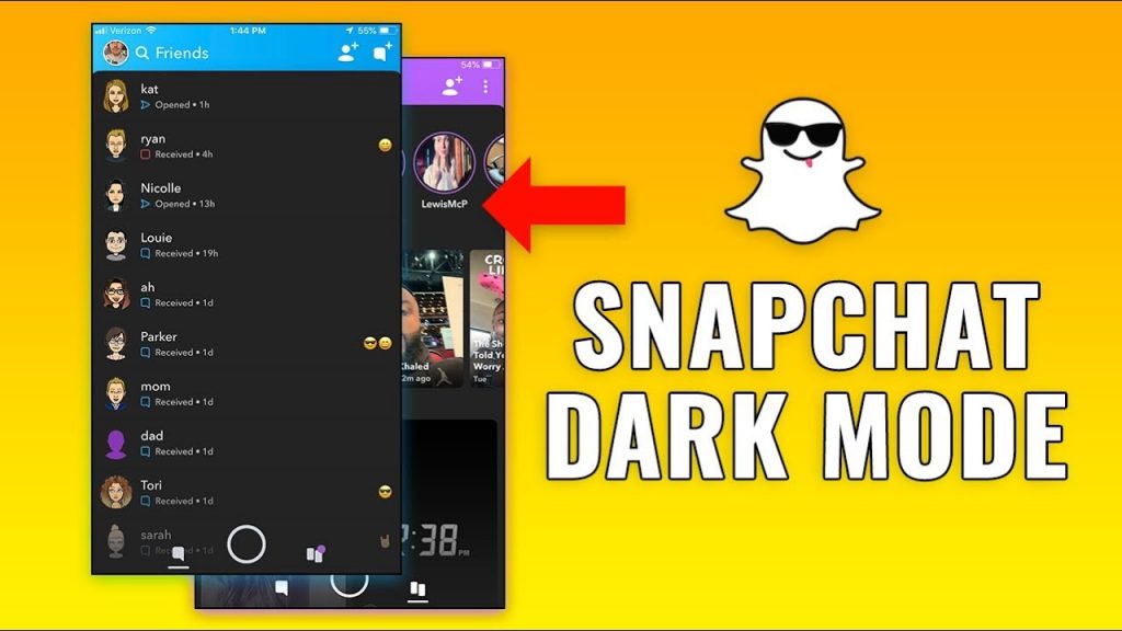 snapchat dark mode snapchat dark mode