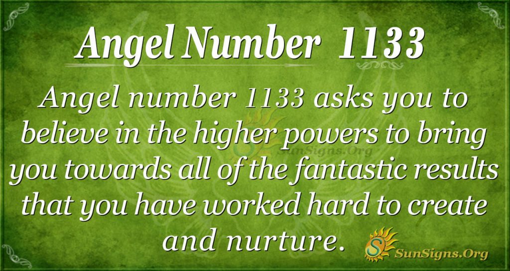 Angel number 1133 