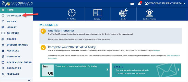 chamberlain student portal