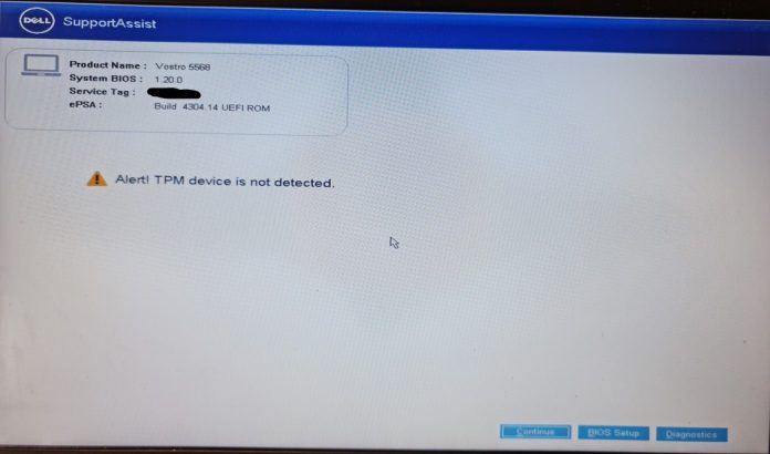tpm device not detected